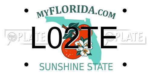 L02TE Florida License Plate