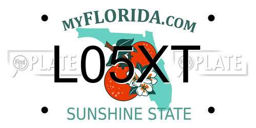 L05XT Florida License Plate