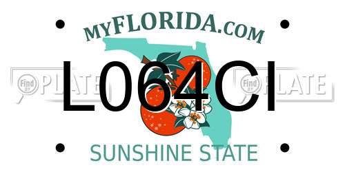 L064CI Florida License Plate