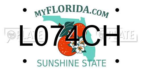 L074CH Florida License Plate