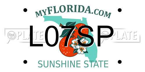 L07SP Florida License Plate