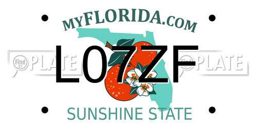 L07ZF Florida License Plate