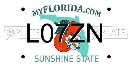 L07ZN Florida License Plate