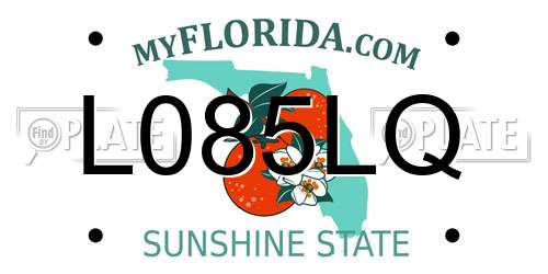 L085LQ Florida License Plate