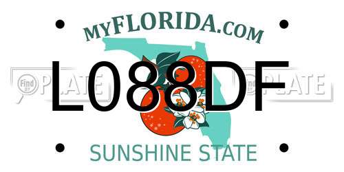 L088DF Florida License Plate