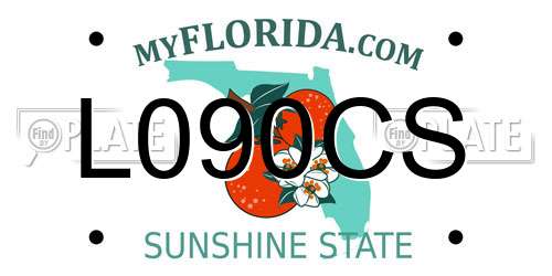 L090CS Florida License Plate