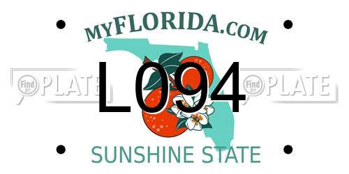 L094 Florida License Plate
