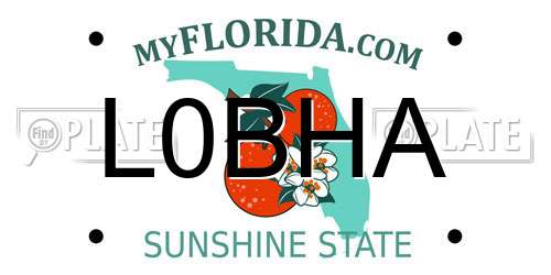 L0BHA Florida License Plate