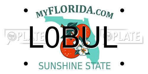 L0BUL Florida License Plate
