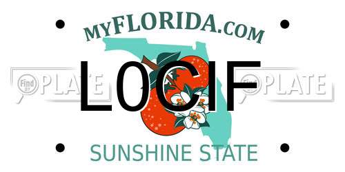 L0CIF Florida License Plate