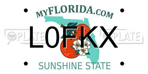 L0FKX Florida License Plate
