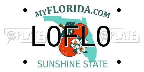 L0FL0 Florida License Plate