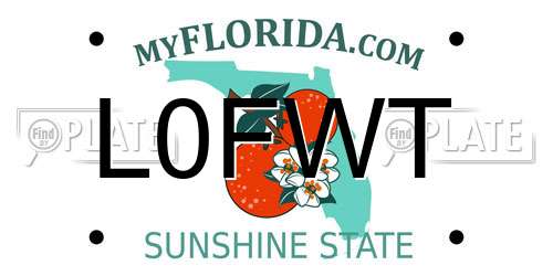 L0FWT Florida License Plate