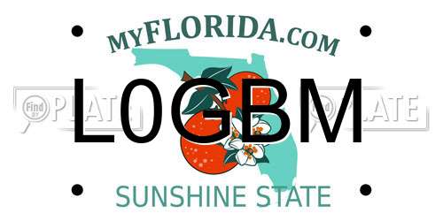 L0GBM Florida License Plate