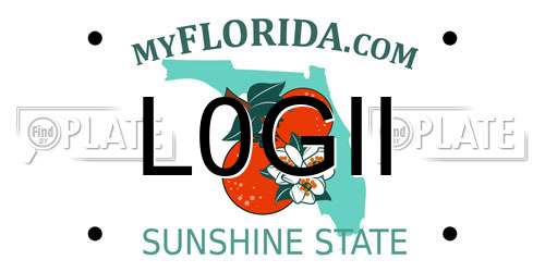 L0GII Florida License Plate