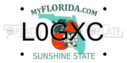 L0GXC Florida License Plate