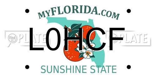 L0HCF Florida License Plate