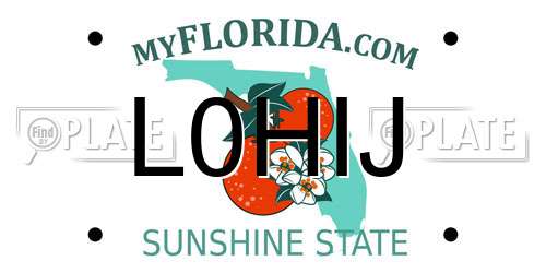 L0HIJ Florida License Plate