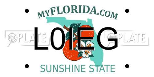 L0IEG Florida License Plate