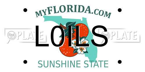 L0ILS Florida License Plate