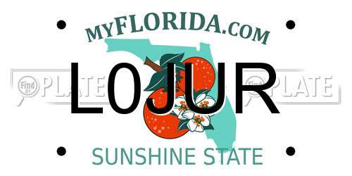 L0JUR Florida License Plate