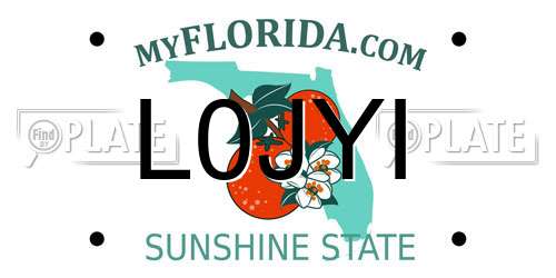 L0JYI Florida License Plate