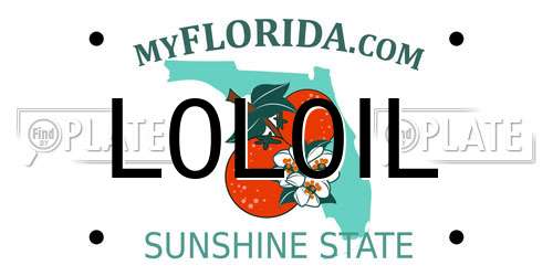 L0L0IL Florida License Plate