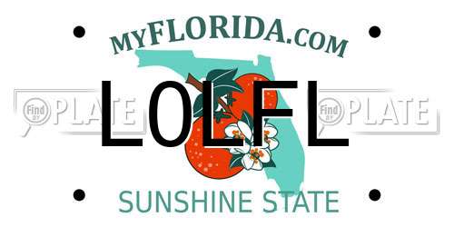 L0LFL Florida License Plate