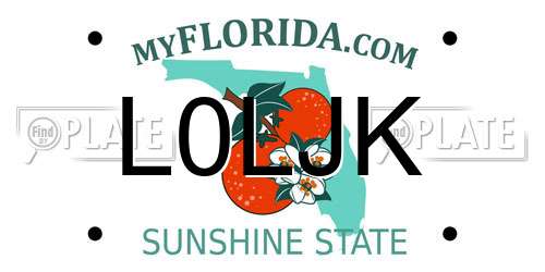 L0LJK Florida License Plate