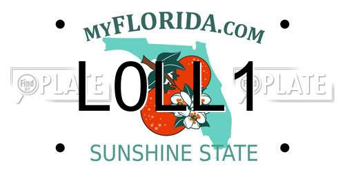 L0LL1 Florida License Plate