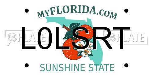 L0LSRT Florida License Plate