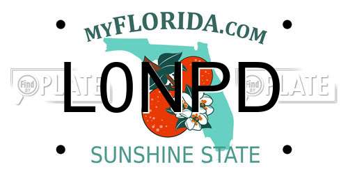 L0NPD Florida License Plate