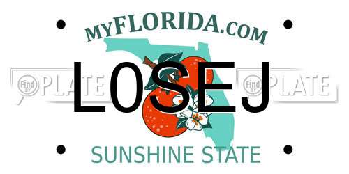 L0SEJ Florida License Plate