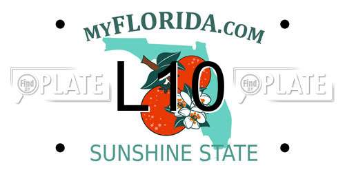 L10 Florida License Plate