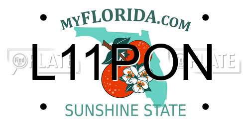 L11PON Florida License Plate