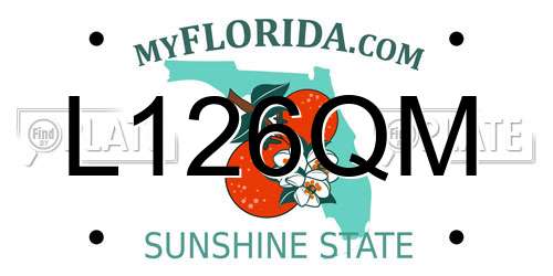 L126QM Florida License Plate