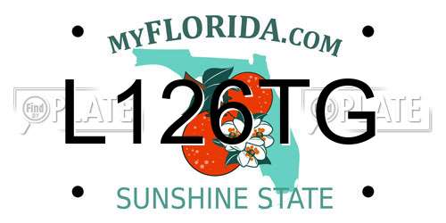 L126TG Florida License Plate