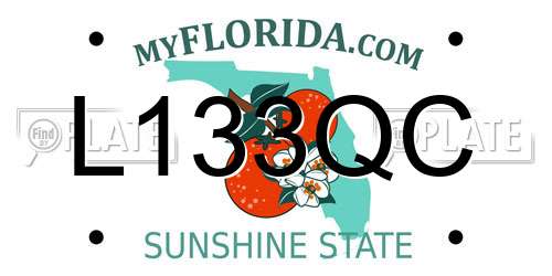 L133QC Florida License Plate