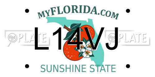 L14VJ Florida License Plate