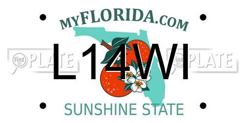L14WI Florida License Plate