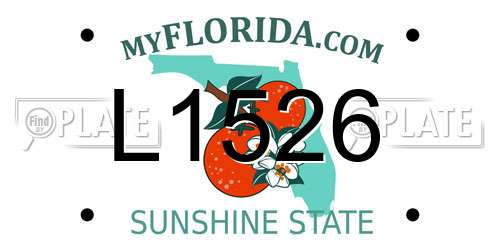 L1526 Florida License Plate