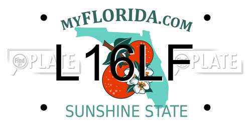 L16LF Florida License Plate