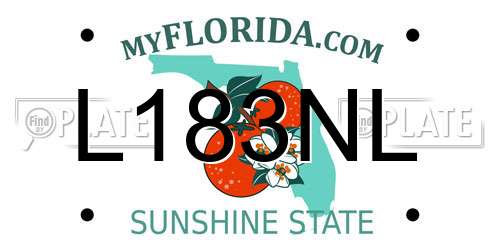L183NL Florida License Plate