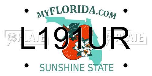 L191UR Florida License Plate