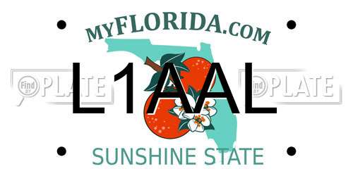 L1AAL Florida License Plate