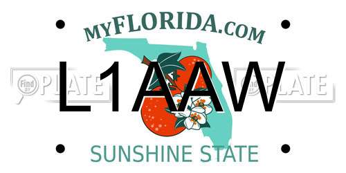 L1AAW Florida License Plate