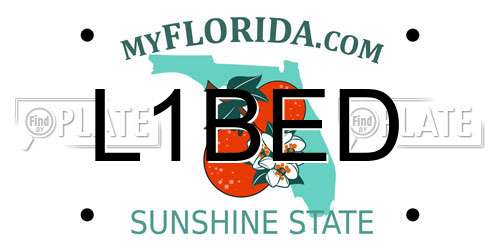 L1BED Florida License Plate