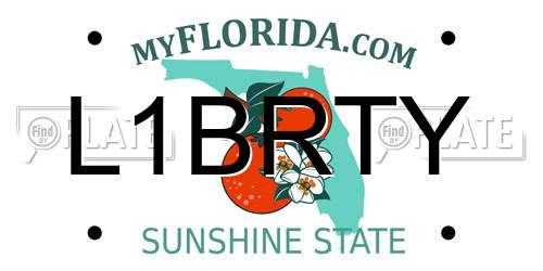 L1BRTY Florida License Plate