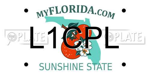 L1CPL Florida License Plate