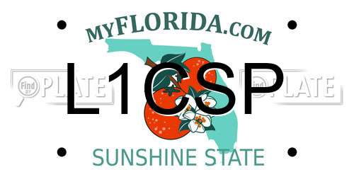 L1CSP Florida License Plate